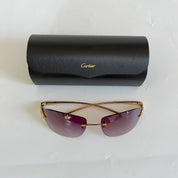 Cartier Gradient Panthere De Cartier Rimless Sunglasses