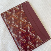 Goyard Burgundy Goyardine Coated Canvas and Leather Saint Sulpice Card Holder