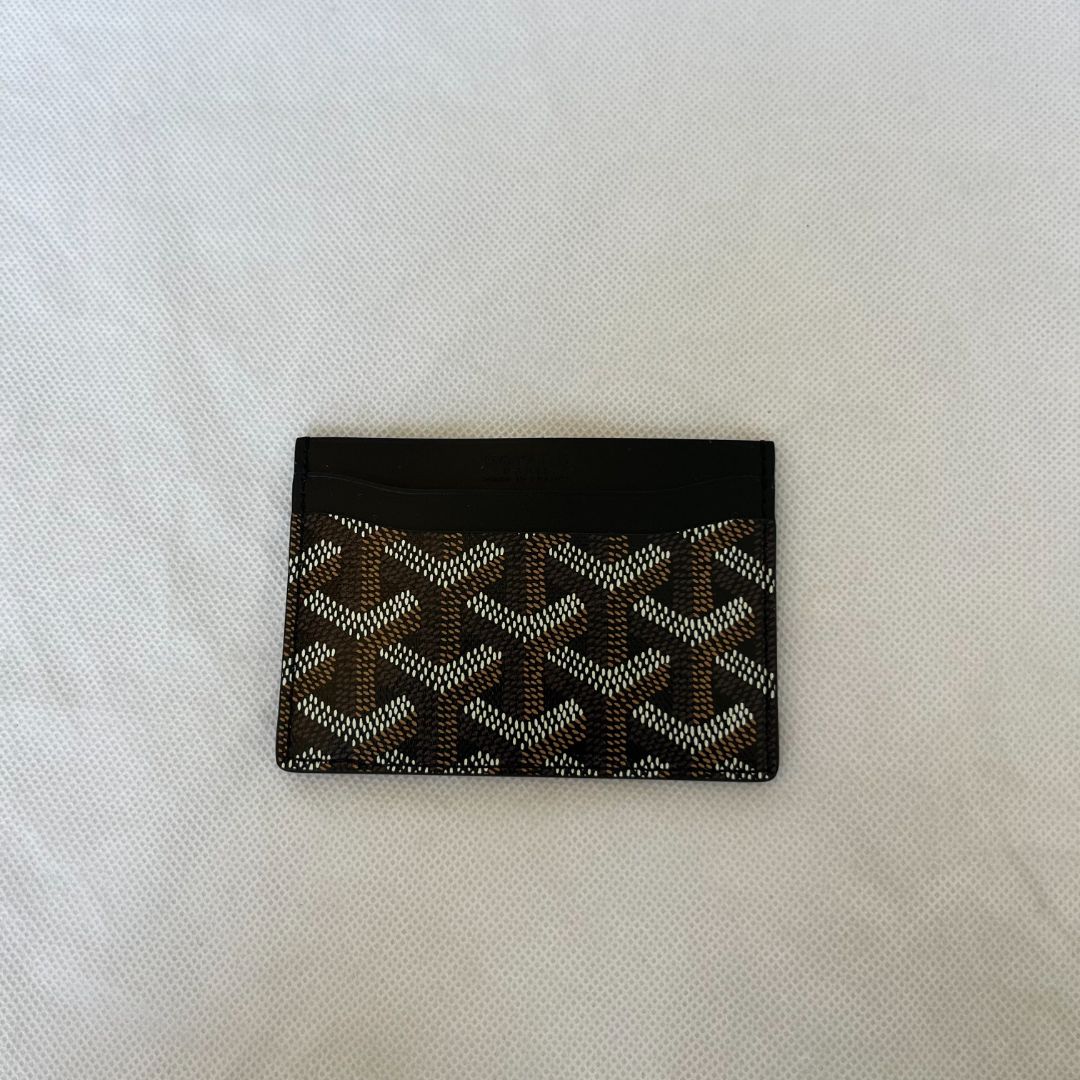 Goyard Black Goyardine Coated Canvas and Leather Saint Sulpice Card Holder