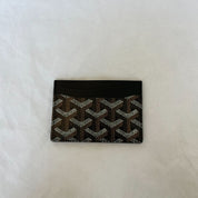 Goyard Black Goyardine Coated Canvas and Leather Saint Sulpice Card Holder