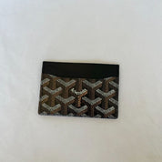 Goyard Black Goyardine Coated Canvas and Leather Saint Sulpice Card Holder