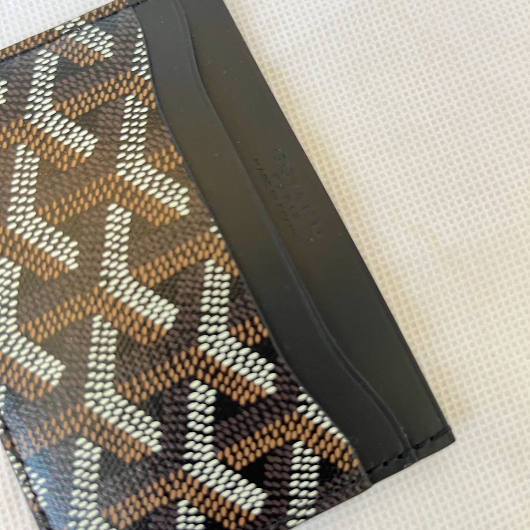 Goyard Black Goyardine Coated Canvas and Leather Saint Sulpice Card Holder