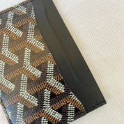 Goyard Black Goyardine Coated Canvas and Leather Saint Sulpice Card Holder