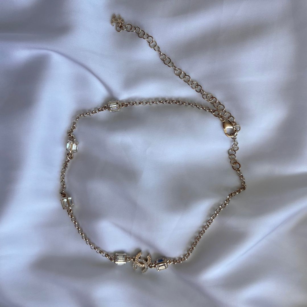 Chanel Cube Crystal Choker Necklace