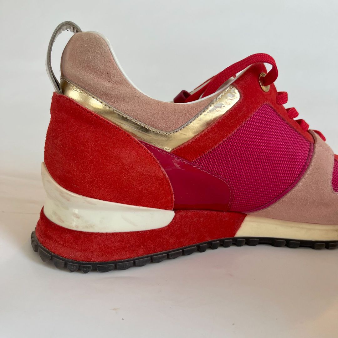 Louis Vuitton Pink/Red/Beige Run Away Low-Top Sneakers, 40 - BOPF