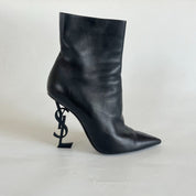 Saint Laurent black leather opyum boots, 41