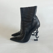 Saint Laurent black leather opyum boots, 41