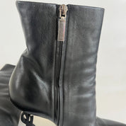 Saint Laurent black leather opyum boots, 41
