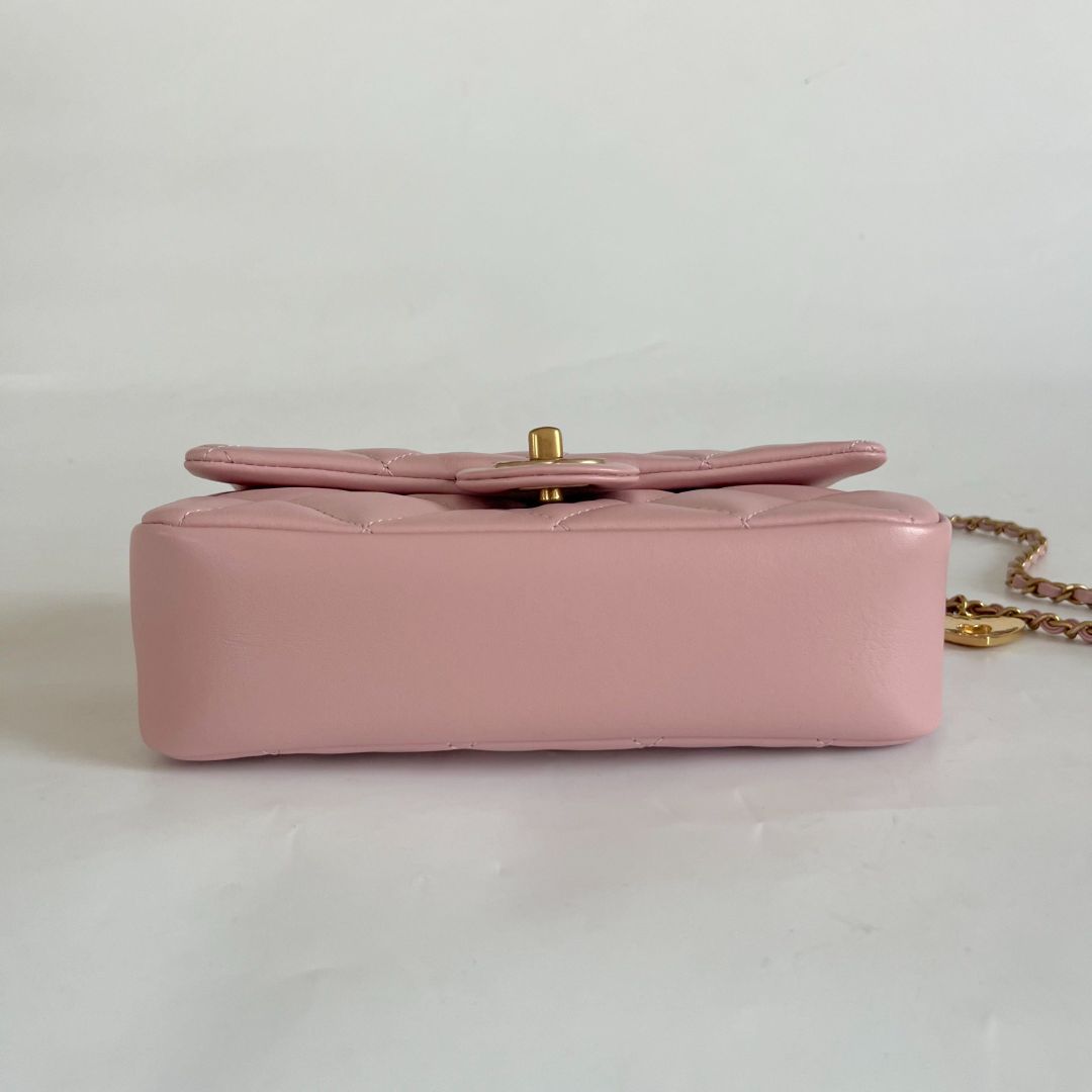 vintage chanel wallet on chain pink