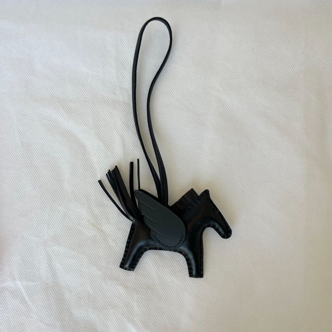 Hermès Black Rodeo Pegase PM Charm