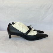 Hermes Black Kiara 40 Pumps, 37