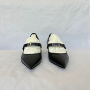 Hermes Black Kiara 40 Pumps, 37