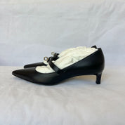 Hermes Black Kiara 40 Pumps, 37