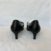 Hermes Black Kiara 40 Pumps, 37