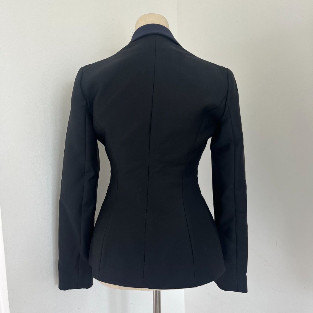 Christian Dior navy and black wool tailored suit set