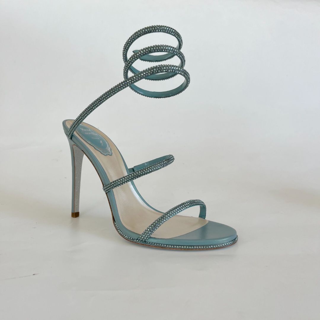 René Caovilla Cleo jeweled sandal heels, 38.5