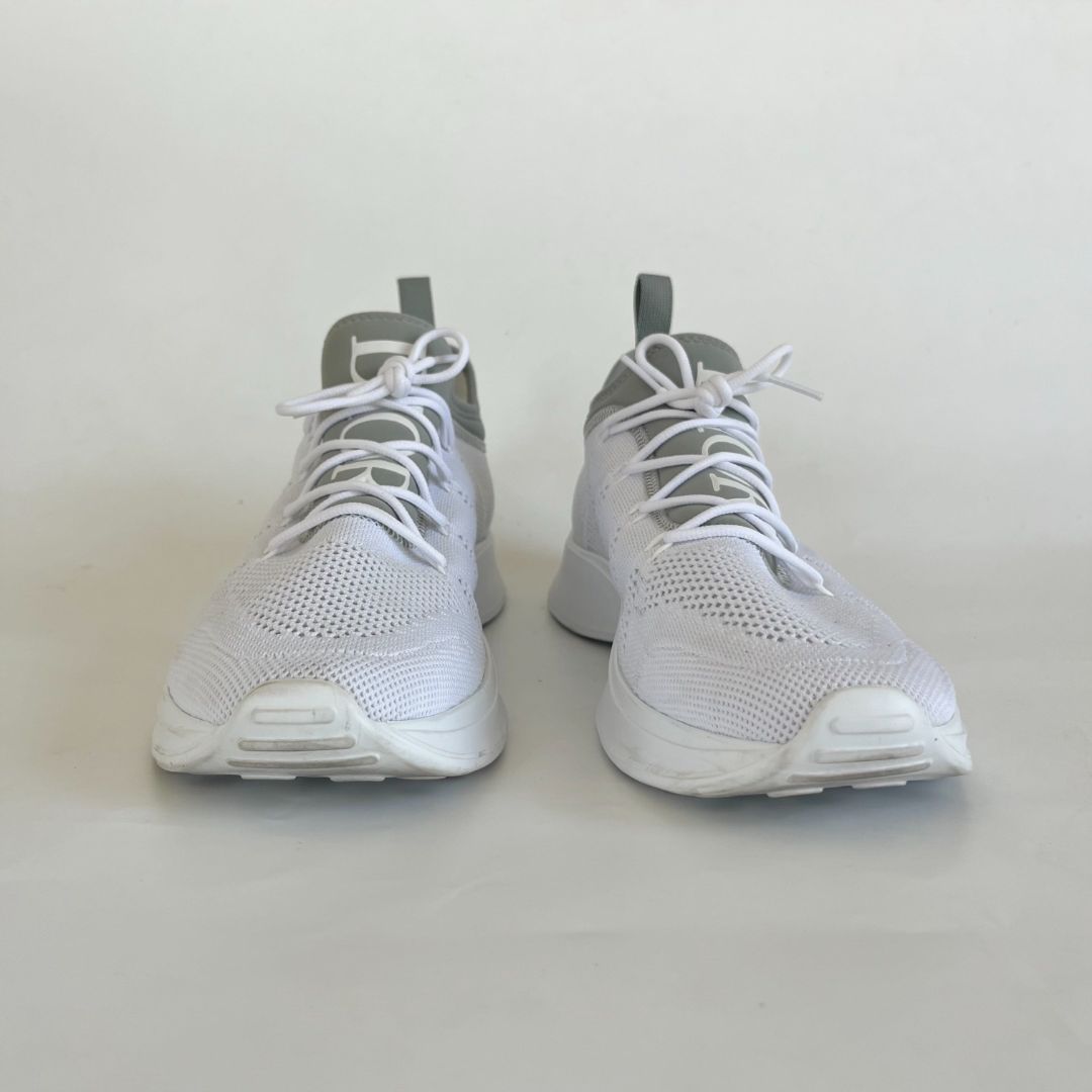 Dior B25 low top gray neoprene and white technical mesh sneakers, 42