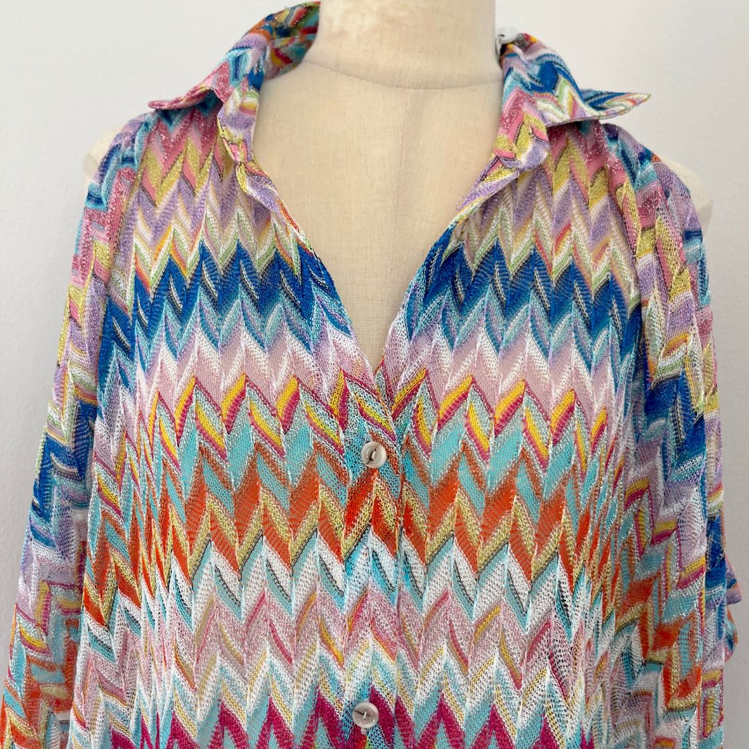 Missoni Multicolor Space-Dyed Cover Up Top