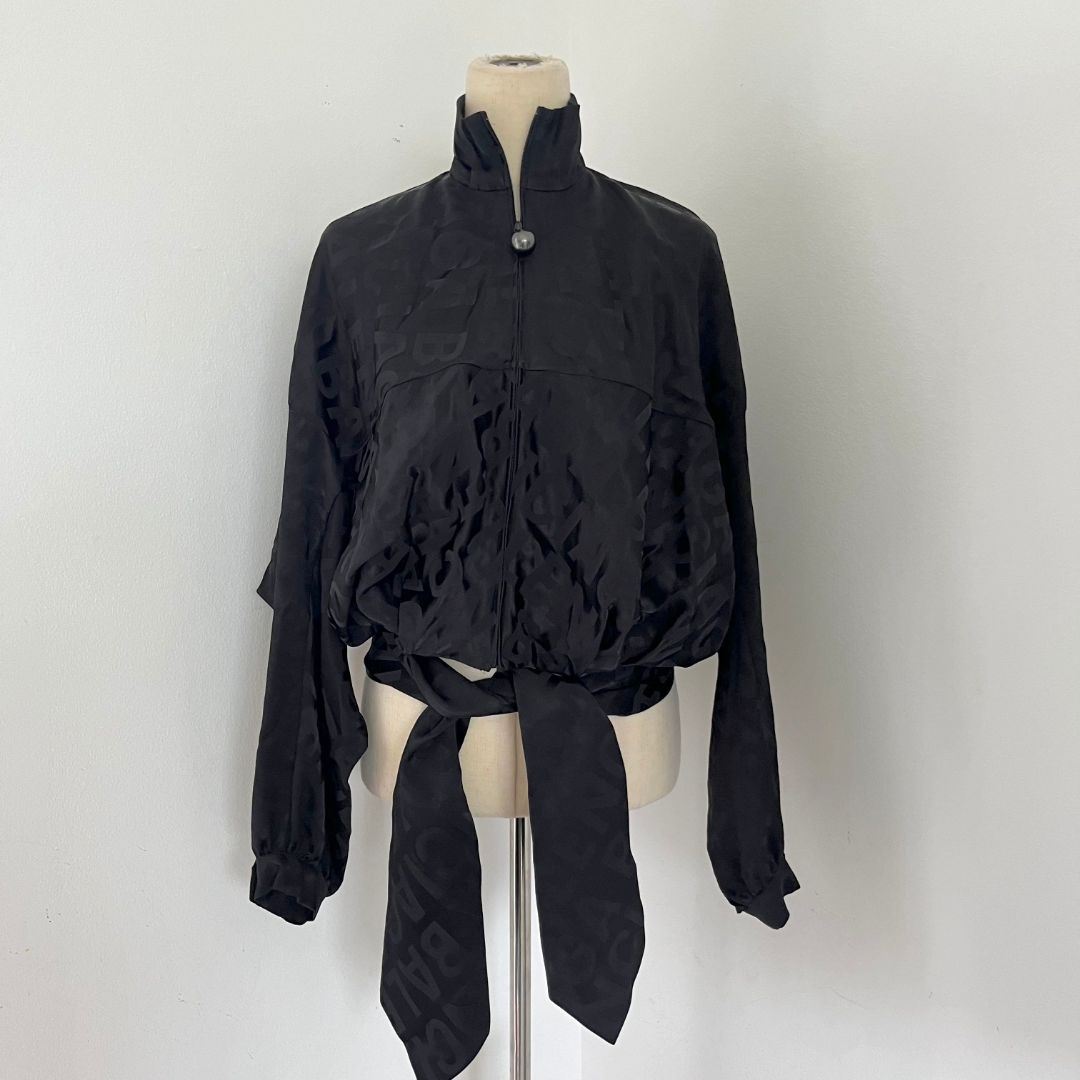 Balenciaga Upside Down Satin-jacquard Blouse
