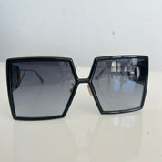 Christian Dior Black 30 Montaigne Oversized Square Sunglasses