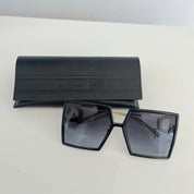 Christian Dior Black 30 Montaigne Oversized Square Sunglasses