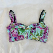 Dolce & Gabbana Floral Print Poplin Bustier Top