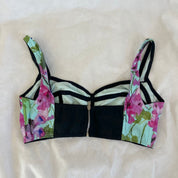 Dolce & Gabbana Floral Print Poplin Bustier Top