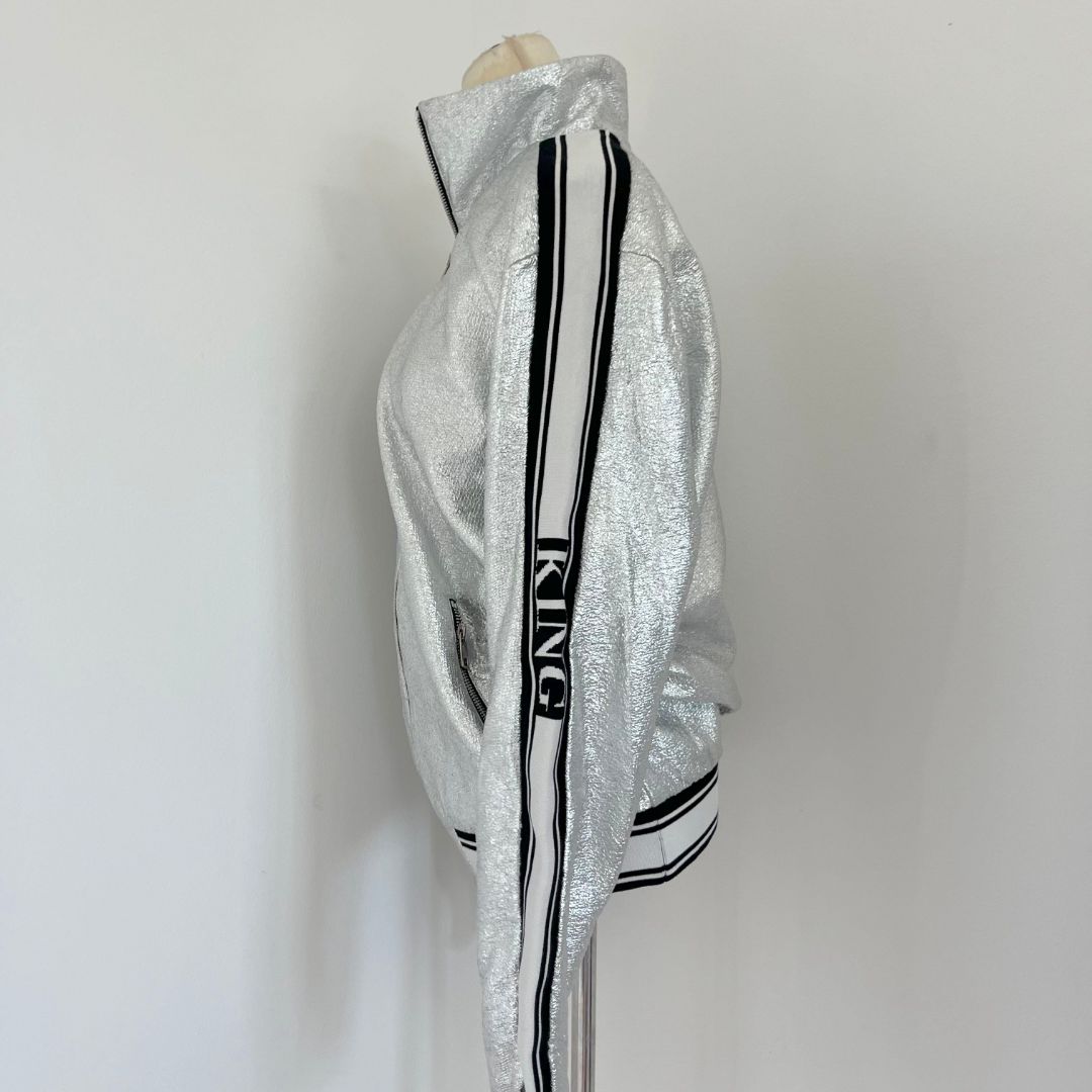Dolce & Gabbana Metallic Silver Tack Jacket