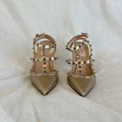 Valentino Bronze Rockstud Leather Pumps