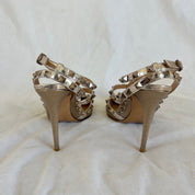 Valentino Bronze Rockstud Leather Pumps
