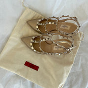 Valentino Bronze Rockstud Leather Pumps