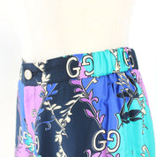 Gucci GG Rhombus Ramage silk GG logo cropped trousers (trousers only)