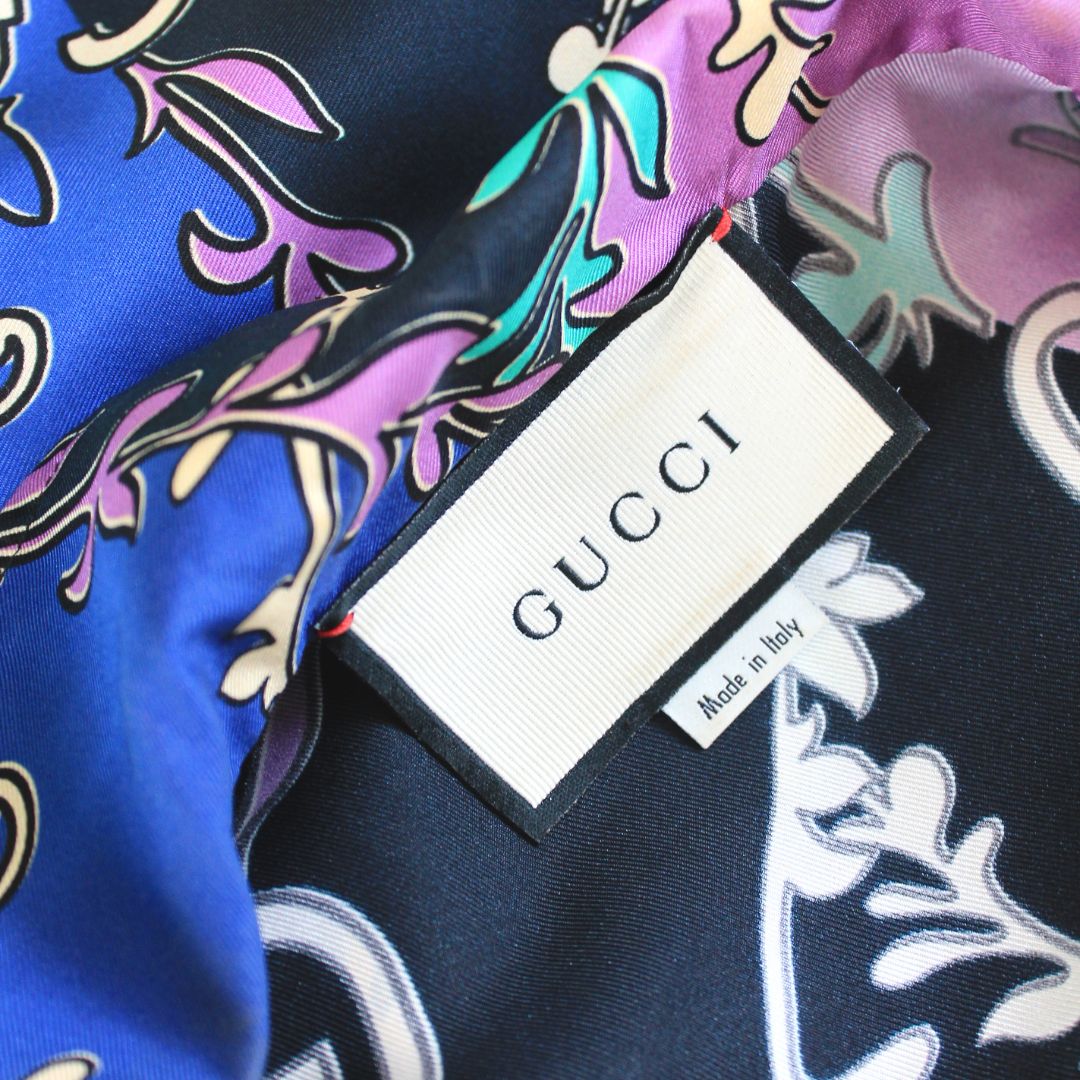 Gucci GG Rhombus Ramage silk button down shirt (shirt only)