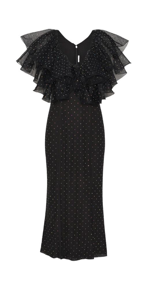 rotate embellished mesh cocktail dress Rotate By Birger Christensen Embellished Mesh Cocktail Dress - Silver