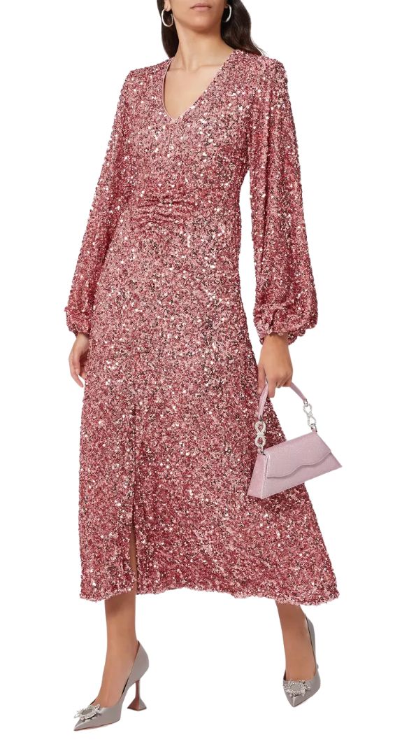 rotate sequin wrap dress ROTATE Birger Christensen Briiidget Sequin Wrap Dress