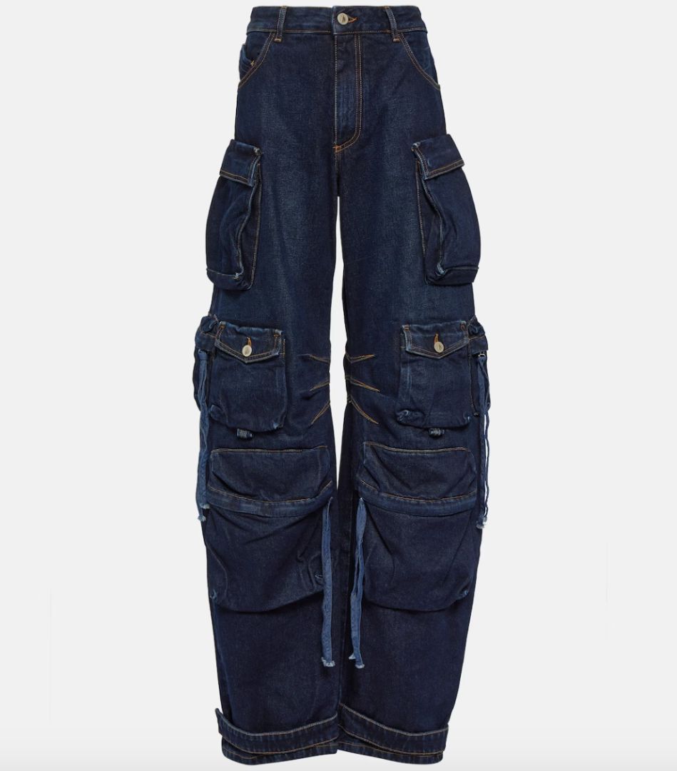 Attico Fern denim cargo pants