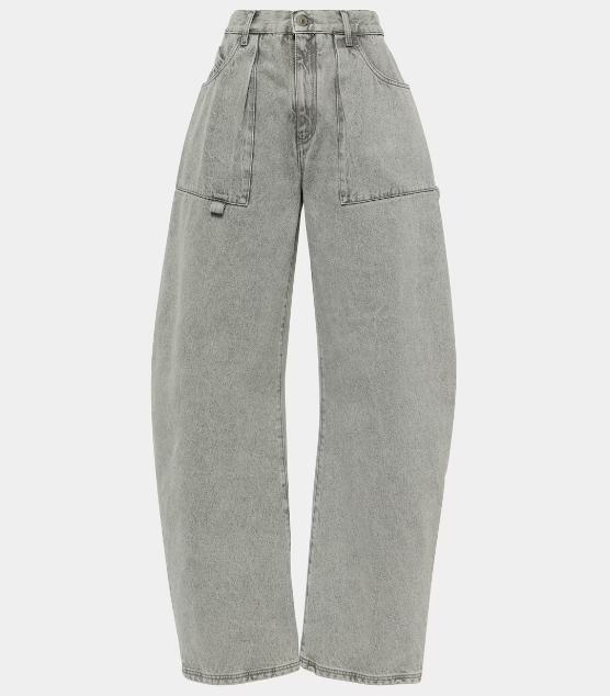 Attico Effie mid-rise barrel-leg jeans