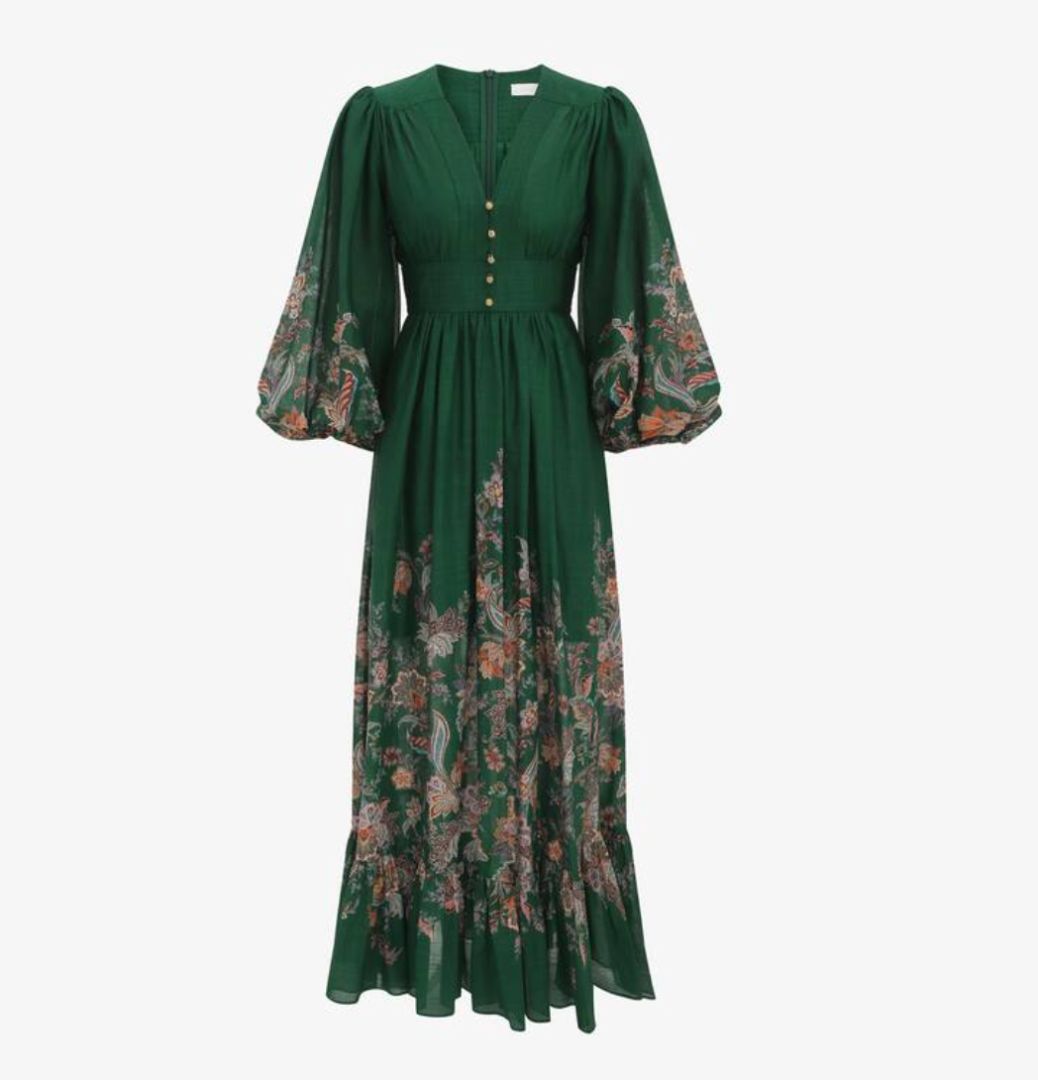 Zimmermann Rhiannon Plunge Maxi Dress