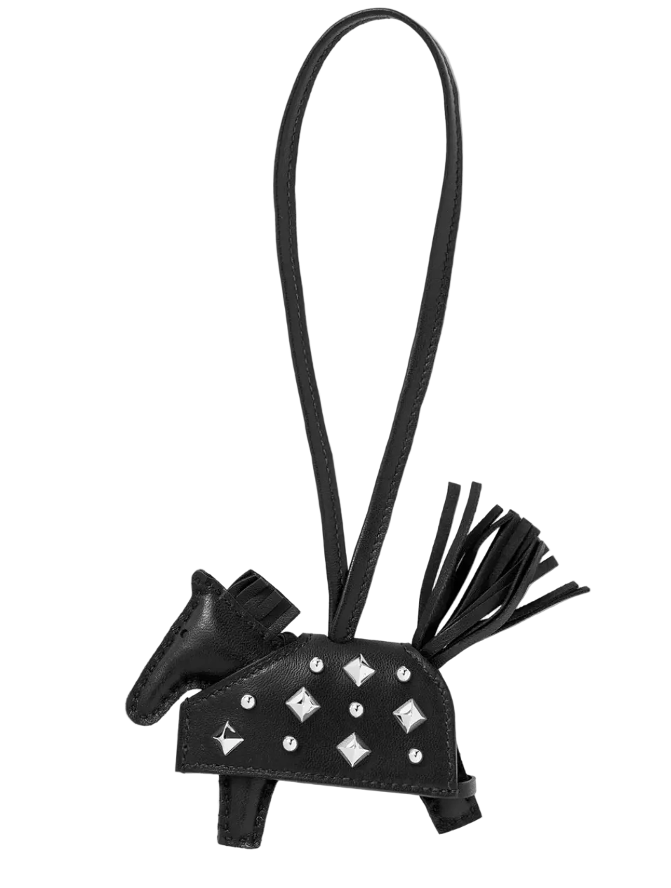 Hermès Rodeo Rock Charm PM in Milo Lambskin Black