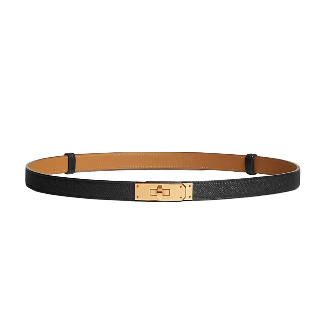 Hermès Kelly belt Black Epsom with GHW