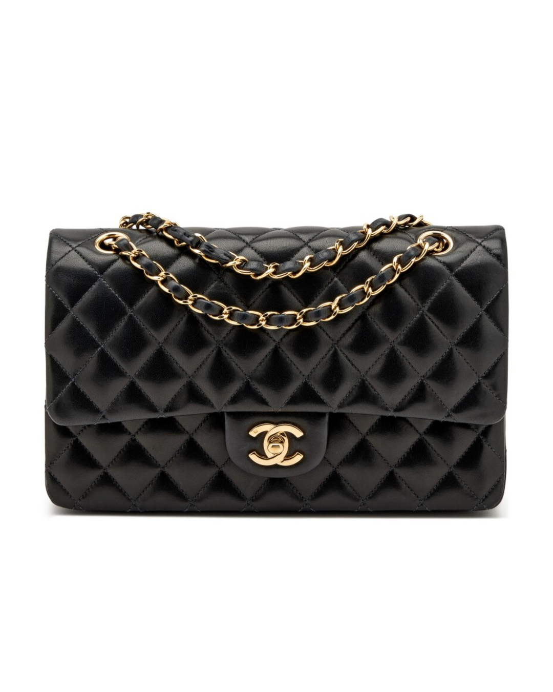 Chanel Black Medium Lambskin Double Flap Bag