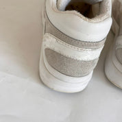 Chanel Grey Suede And Leather CC Lace Up Sneakers, 38