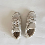 Chanel Grey Suede And Leather CC Lace Up Sneakers, 38