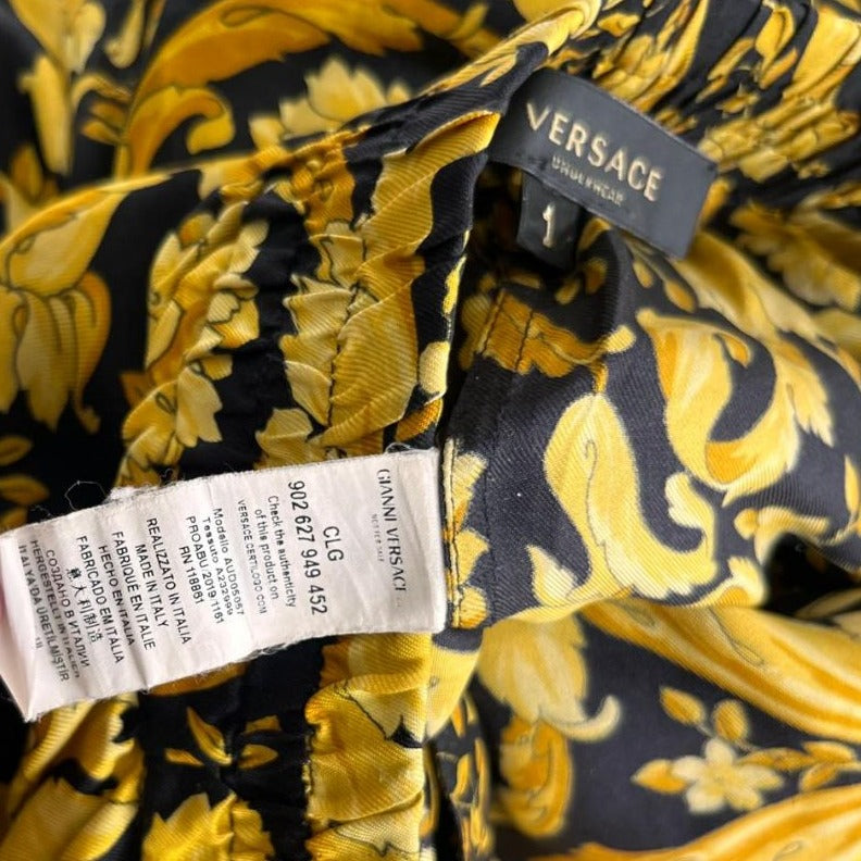 Versace Baroque Pattern Straight Leg Pajama Pants