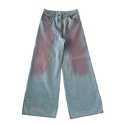 Chanel 24C blue gradient wide-leg jeans trousers