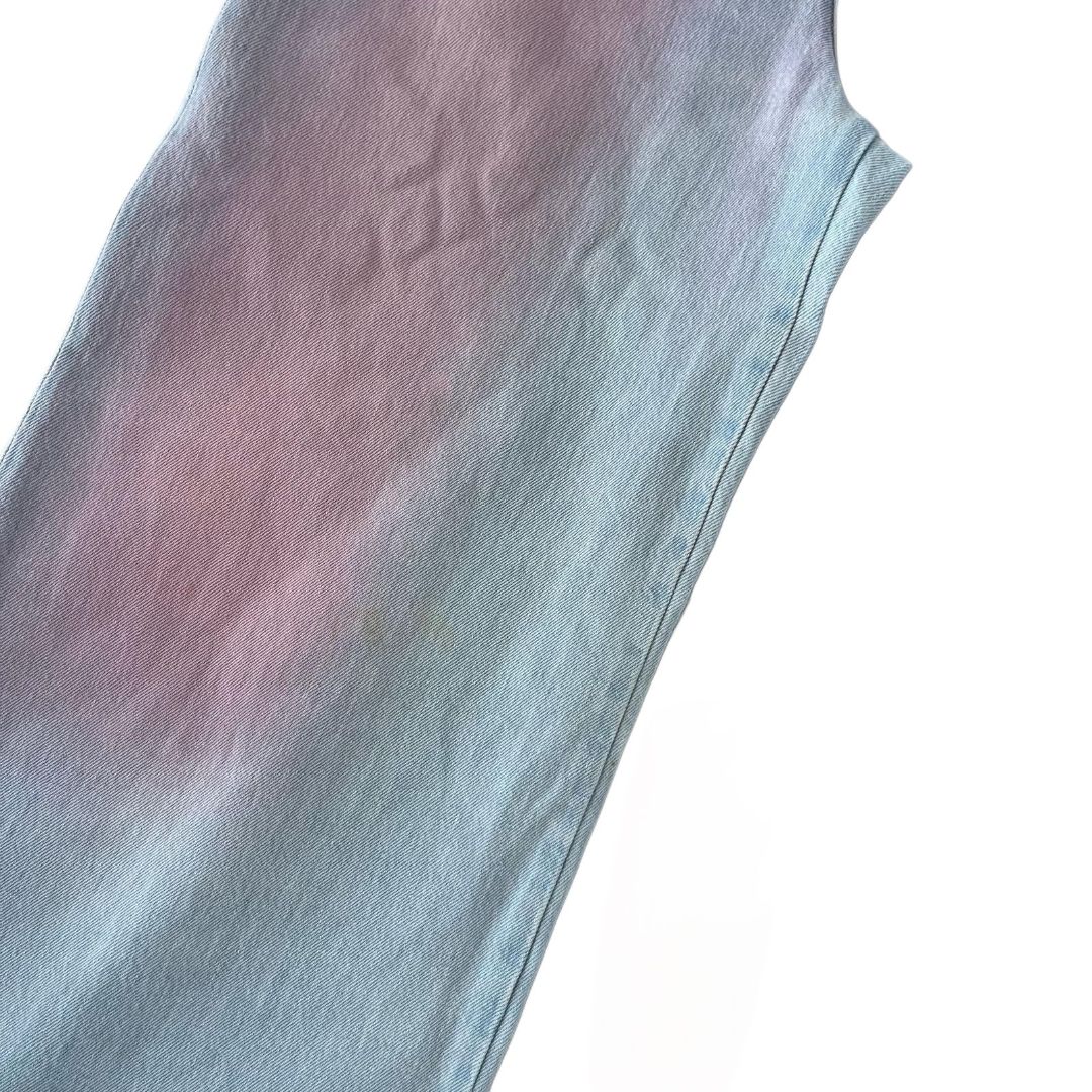 Chanel 24C blue gradient wide-leg jeans trousers