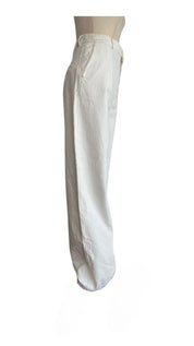 Loulou Studio White Denim Wide Legs Pants