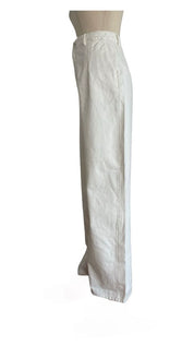 Loulou Studio White Denim Wide Legs Pants