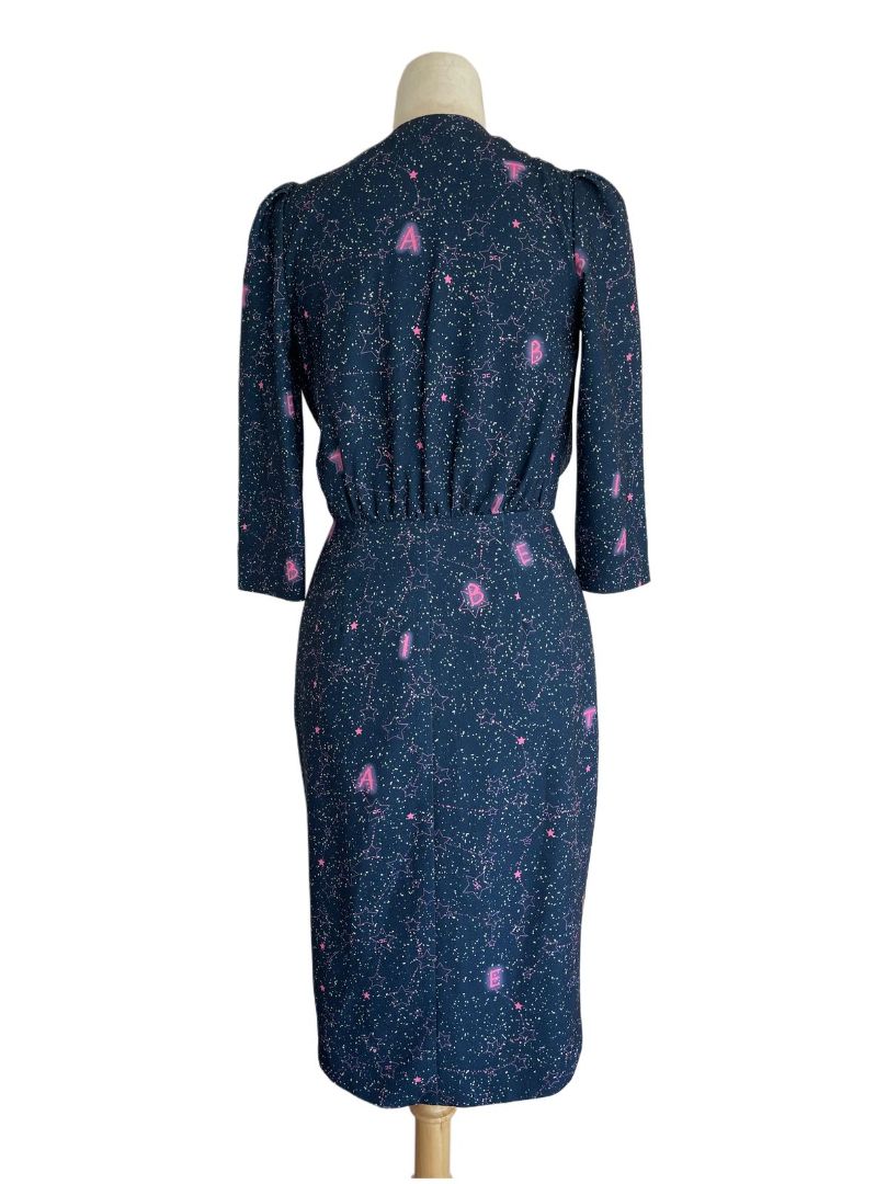 Elisabetta Franchi Midnight Blue Printed Mini Dress - BOPF
