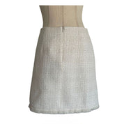 Paule Ka White Tweed Skirt
